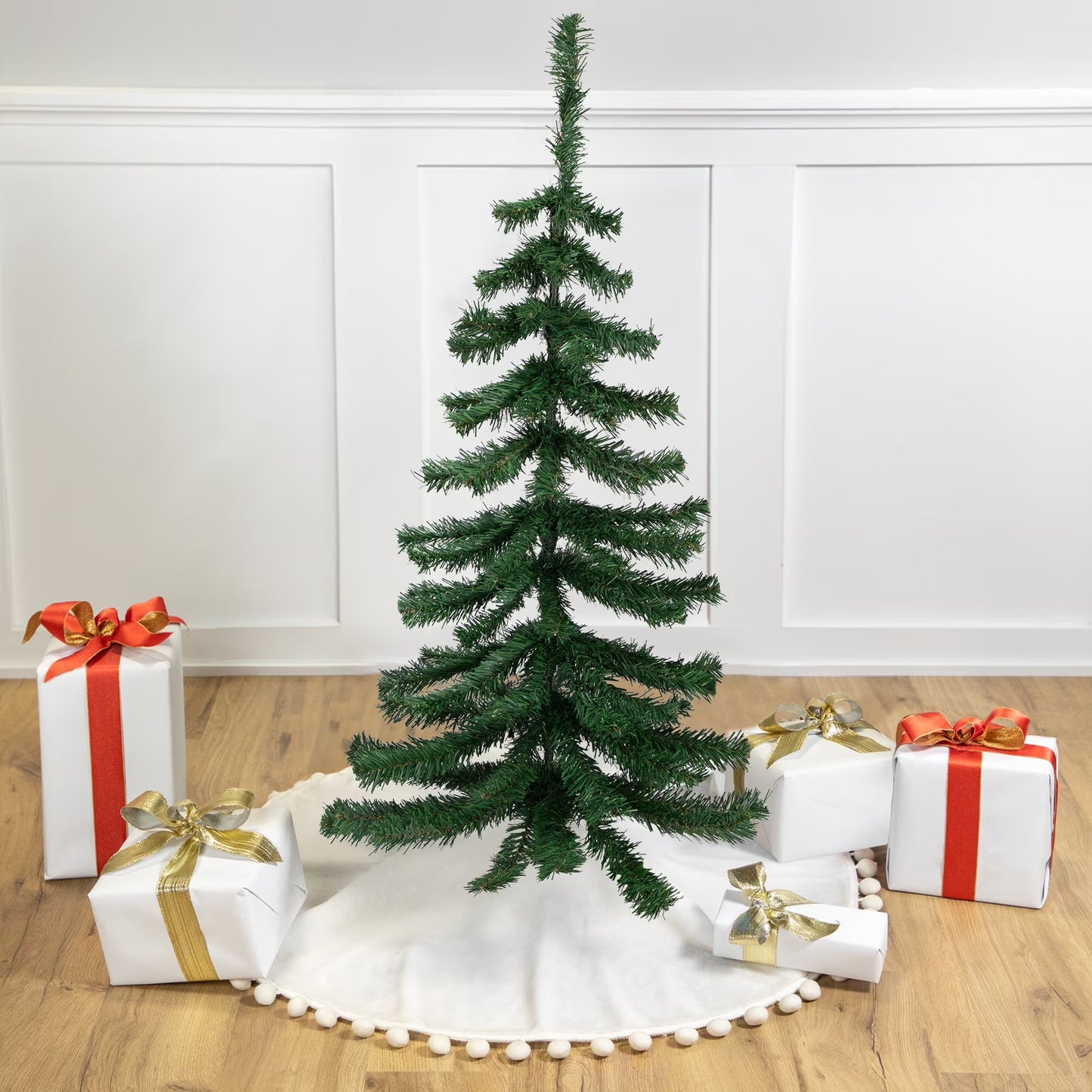 Medium Mixed Green Pine Artificial Christmas Tree - 3' - Unlit