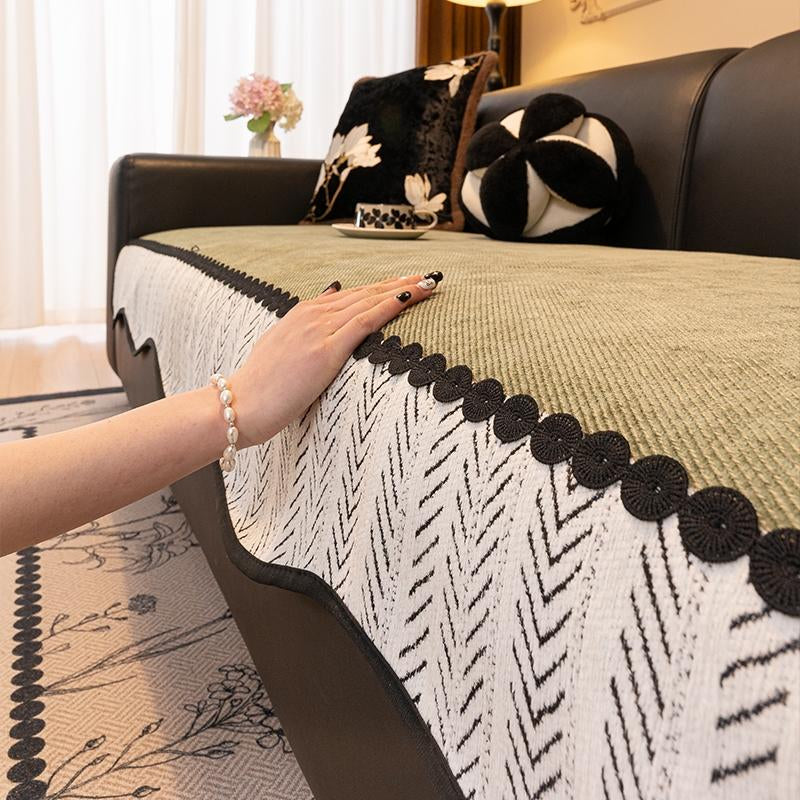 Pet-Friendly Chenille Sofa Cover, Suitable for Armchairs & Sofas, Easy to Clean Home Decor, Living Room & Bedroom Use